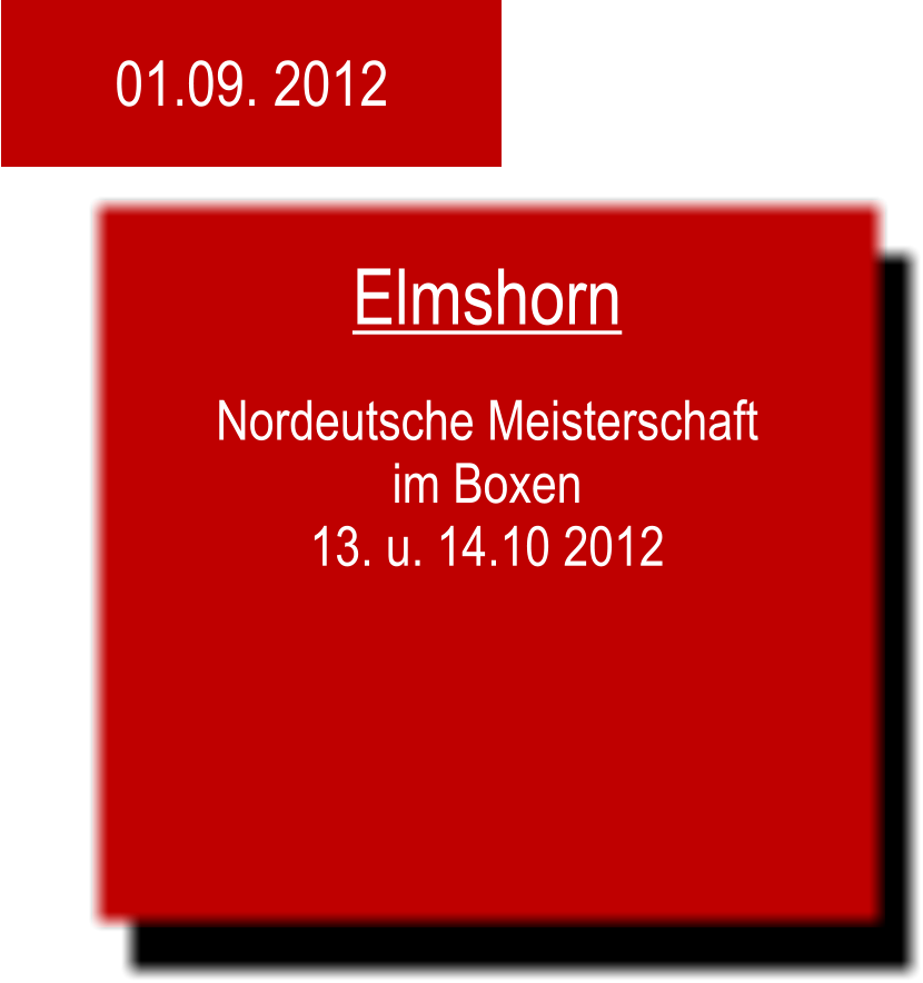 01.09. 2012  Elmshorn  Nordeutsche Meisterschaft im Boxen 13. u. 14.10 2012