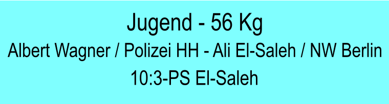 Jugend - 56 Kg Albert Wagner / Polizei HH - Ali El-Saleh / NW Berlin 10:3-PS El-Saleh