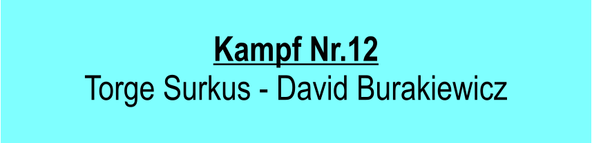 Kampf Nr.12  Torge Surkus - David Burakiewicz
