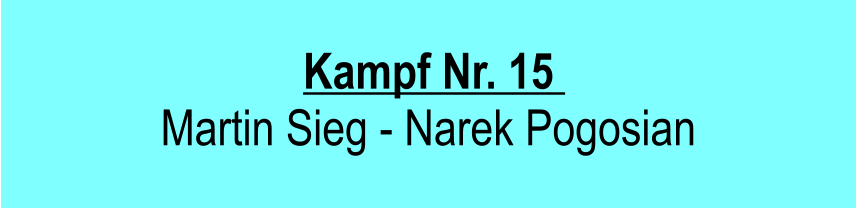 Kampf Nr. 15   Martin Sieg - Narek Pogosian